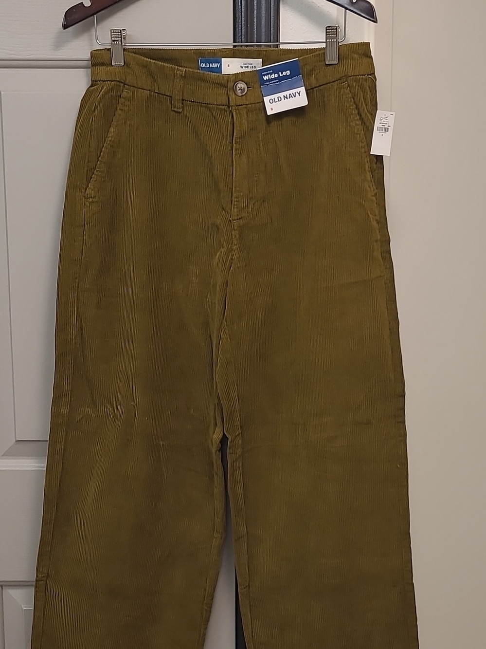 Old Navy Women’s Wide-Leg Corduroy Pants Corkwood Green Size 8